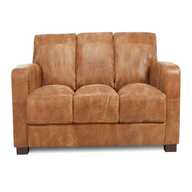 dfs caesar brown leather sofa for sale