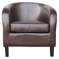 tan leather tub chair for sale