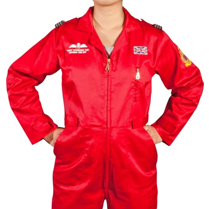 Official Licensed RAF Red Arrows Childrens Flying Suit Overalls Costume pilote