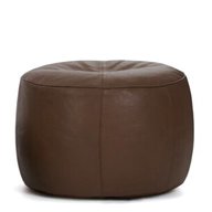 brown leather pouffe for sale