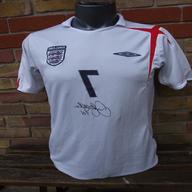beckham signed england shirt for sale