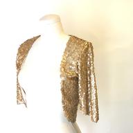 gold sequin bolero for sale