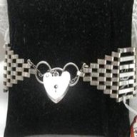 silver hallmarked gate bracelet for sale