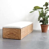 wooden ottoman for sale
