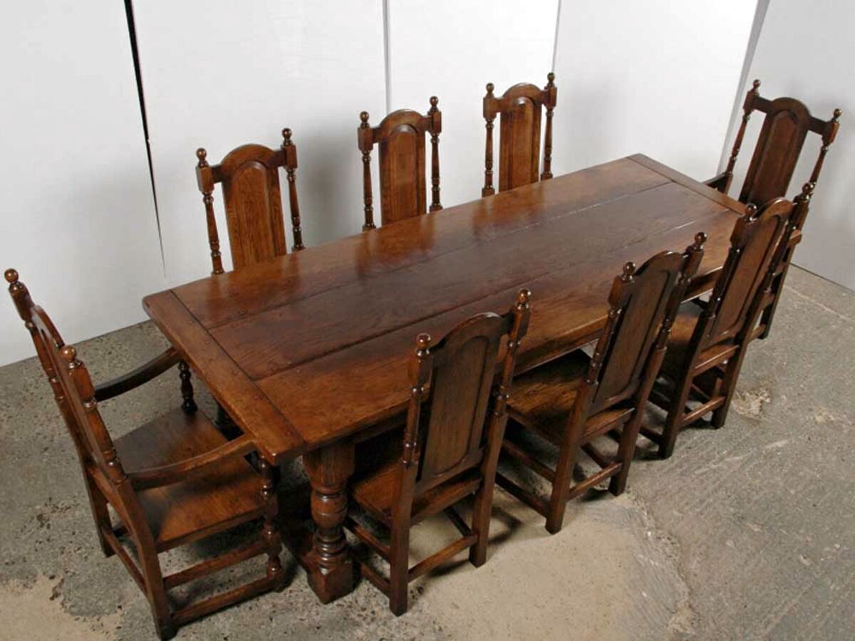 Refectory Table For In Uk 80, Second Hand Farmhouse Dining Table And Chairs