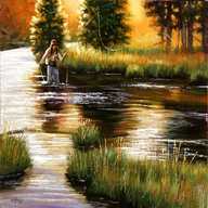 fly fishing paintings for sale