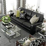 black leather settee for sale