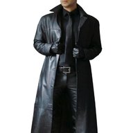 mens leather trench coat for sale