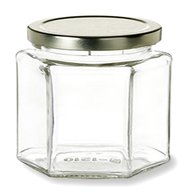 hexagonal glass jars for sale