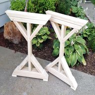 wooden trestle table legs for sale