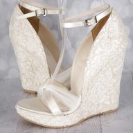 wedding wedges ivory for sale