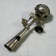 solid silver rattle for sale