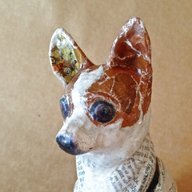 papier mache dog for sale