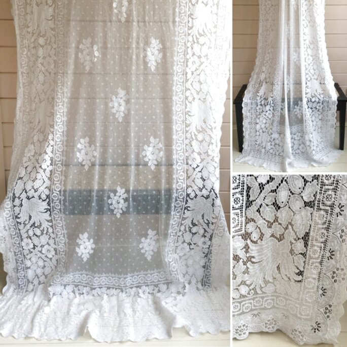 Vintage Lace Curtain Panel For In, Vintage Lace Curtain Panels Uk