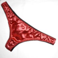red satin thong for sale