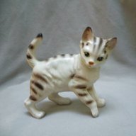 vintage cat figurine tabby cat for sale