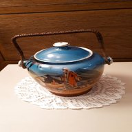 newhall pottery biscuit barrel for sale