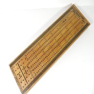 vintage wooden cribbage board for sale