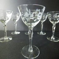 etched champagne glasses for sale