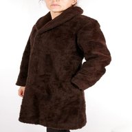 chocolate brown faux fur coat for sale