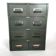 vintage metal card filing cabinet for sale