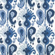 blue ikat upholstery fabric for sale