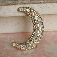 crescent moon brooch for sale