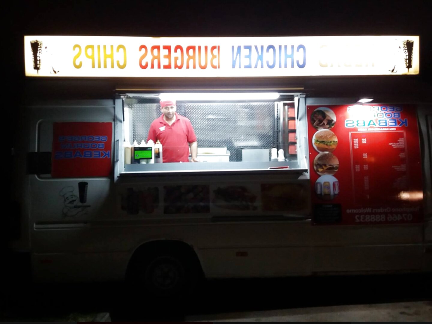 kebab van for sale with pitch