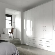 white gloss wardrobe doors for sale