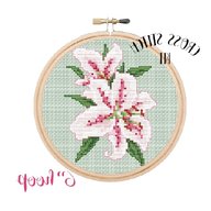 lily cross stitch for sale