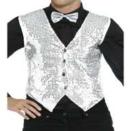silver sequin waistcoat for sale