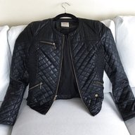 zara leather quilted jacket for sale