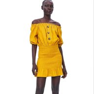 zara mustard dress for sale