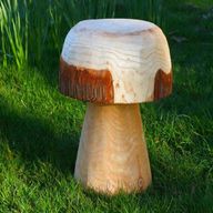 wooden mushroom seat for sale