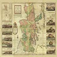 vintage map scotland for sale