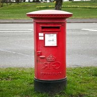 red post box cardboard for sale