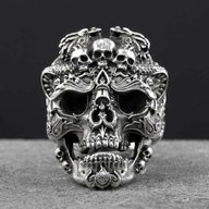 925 silver skull ring for sale