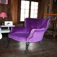purple velvet armchair for sale