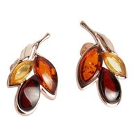 gold amber earrings for sale