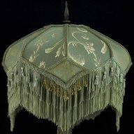 victorian lampshade fringed for sale
