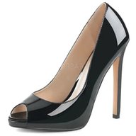 black patent heels 5 for sale