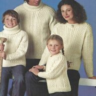 family aran knitting patterns for sale