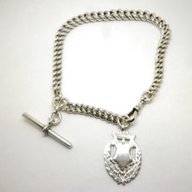 graduated silver albert chain for sale