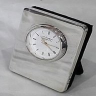 hallmarked silver framed clock for sale