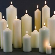 ivory pillar church candles for sale