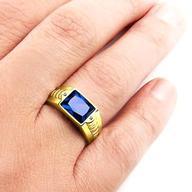 mens gold sapphire ring for sale