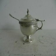 solid silver mustard pot for sale