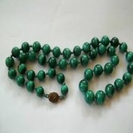 vintage malachite necklace for sale