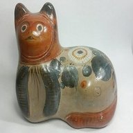 pottery cat large for sale