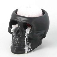 skull candle holder for sale